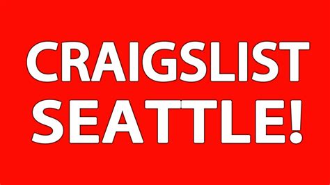 see also. . Craigs list seatle